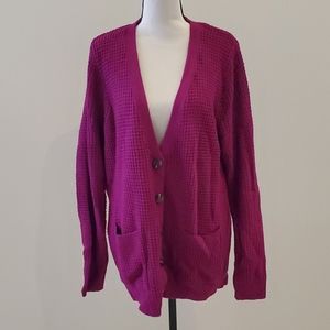 Dark Fusia Boyfriend Cardigan